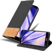 Cadorabo Hoesje geschikt voor LG G2 in ZWART BRUIN - Beschermhoes met magnetische sluiting, standfunctie en kaartvakje Book Case Cover Etui