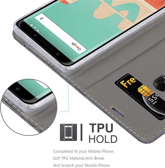 Étui Cadorabo pour WIKO VIEW GO en GRIS NOIR - Étui de protection avec fermeture magnétique