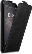 Cadorabo Hoesje geschikt voor Sony Xperia L2 in ZWARTE NACHT - Beschermhoes in flip design Case Cover met magnetische sluiting