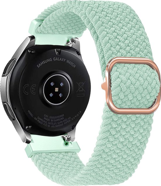 Issinlky Nylon Gevlochten Armband voor Huawei Band 8/9/10, Elastische Armband voor Huawei Band 8/9/10 Smart Watch