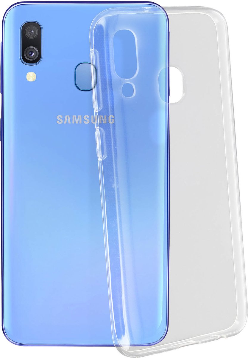 Geschikt voor Samsung Galaxy A40 Case Resistant Soft Flexible Gel Silicone transparant