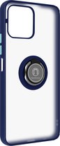 Geschikt voor Honor X8 Bi-materiaal Case Ring Video-Ondersteuning blauw