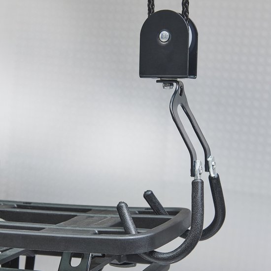 Datona® Fietslift - Fiets ophangsysteem 50 kg - Katrolsysteem met 2 Haken - Incl. bevestigingsset - Voor racefiets, MTB & E-bike