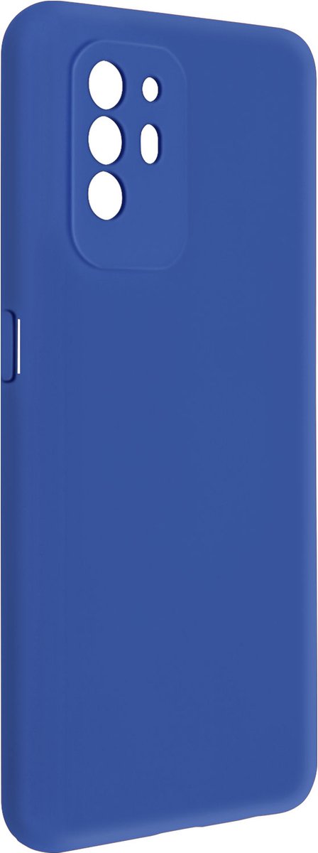 Geschikt voor Oppo A94 5G siliconen hoesje semi-rigide Soft-touch afwerking blauw