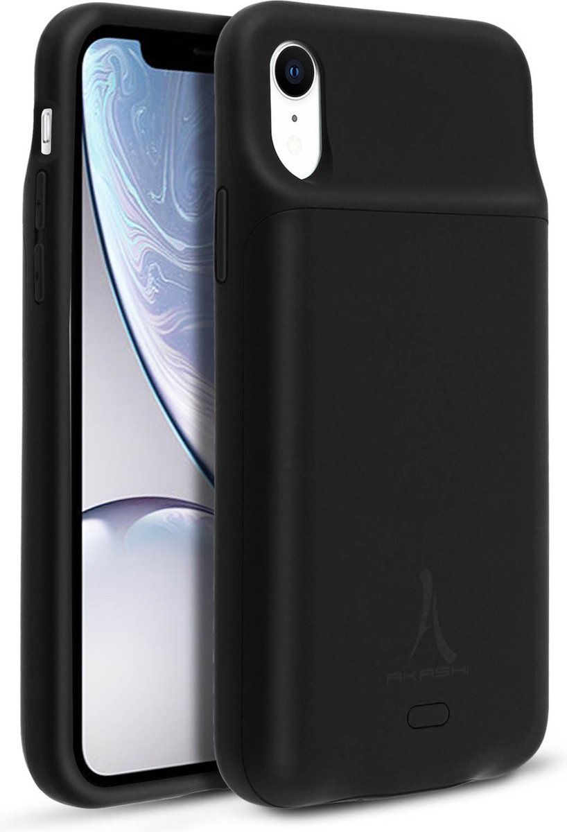 Hoes Apple iPhone XR 2in1 Bescherming+Batterij 4500mAh Akashi – Zwart