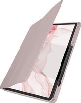 Hoes Geschikt voor Samsung Galaxy Tab S7 Plus/FE/S8 Plus Magnetisch Ondersteuning Roze