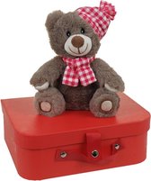 Valentijn cadeau voor haar - Teddybeer in Rode Koffer - Romantisch Pakket