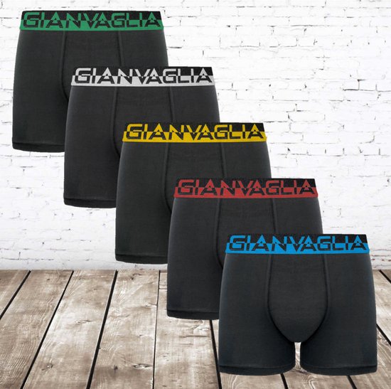 GIANVAGLIA® Deluxe Heren Katoenen Boxershort GVG-5008 5-pack -Gianvaglia-XXL-Boxershorts