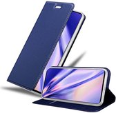 Cadorabo Hoesje voor Samsung Galaxy A51 4G / M40s in CLASSY DONKER BLAUW - Beschermhoes met magnetische sluiting, standfunctie en kaartvakje Book Case Cover Etui
