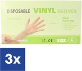 Vinyl Handschoenen Poedervrij Large - 3 x 100 stuks