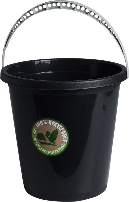 Set de 2 seaux ménagers Storage Solutions - 5 et 10 litres - plastique - noir