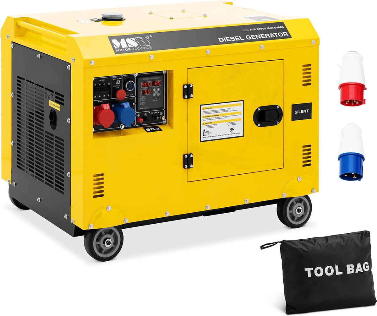 Noodgenerator diesel - 7220 / 8500 W - 30 L - 230/400 V - mobiel - AVR - Euro 5 - MSW