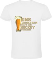Hockey drinkteam Heren T-shirt | bier | sport | drank | zuipen | teamsport | kroeg | grappig | Wit