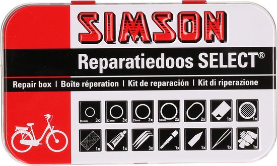 Simson fietsband reparatieset select - fietsbandreparatieset / bandenplakset