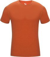 BADGER SPORT - Shirt Met Korte Mouwen - Pro Compression - Diverse Sporten - Volwassenen - Polyester/Elastaan - Heren - Ronde Hals - Ondershirt - Zweet Afvoerend - Oranje - X-Large
