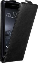 Cadorabo Hoesje geschikt voor HTC ONE A9 in ZWARTE NACHT - Beschermhoes in flip design Case Cover met magnetische sluiting