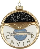 Kersthangers - Ornament Caviar Glass Gold 9.5cm