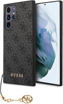 Guess 4G Charms Back Cover - Geschikt voor Samsung Galaxy S23 Ultra (S918) - Grijs