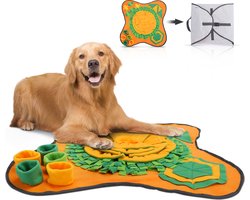 Nobleza Snuffelmat - Speelmat - Zonnebloem - Hondenspeelgoed - Snackmat - 70 x 70 cm