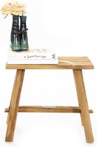 Tabouret en bois vintage petit L37 x L20 x H30 cm - bois de teck recyclé - Tall Men Standing