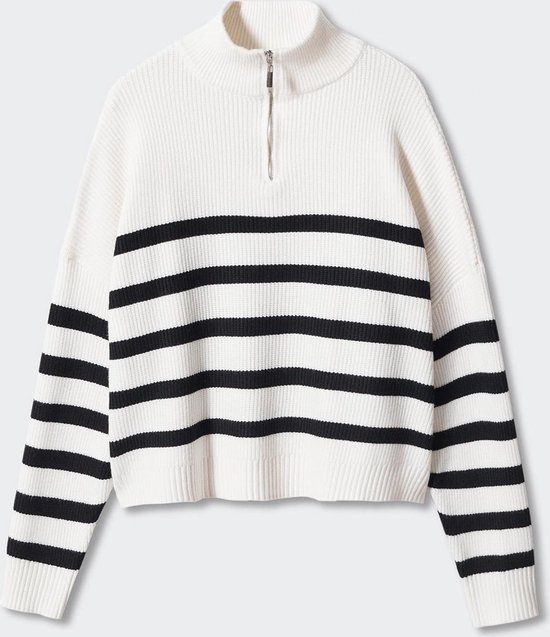 Mango Sweater Pull en tricot rayé 47091279 99 Femme Taille - L | bol.com