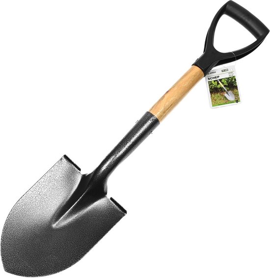 Benson Stevige tuinschep - 70 cm - hamerslag staal - houten steel - ergonomische grip van Benson — afbeelding 4