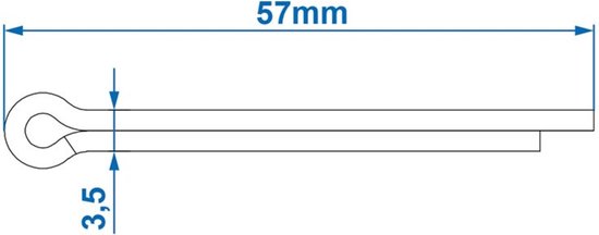 Goupille fendue Pro Plus - 55 x 4 mm - Convient pour Knott D94013