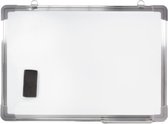 Magnetisch whiteboard met pennengoot en wisser voor kantoor of thuis 80 x 60 cm - Kantoorbenodigdheden - Schoolborden