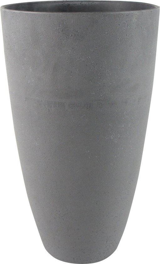 Pot de fleur haut / vase cache-pot en plastique recyclé / poudre de pierre  gris foncé... | bol