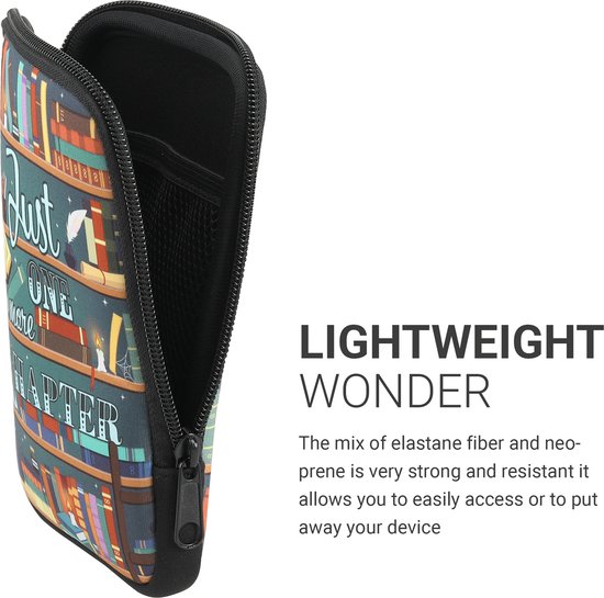 kwmobile Universele Cover voor eReader - Neopreen hoesje bibliotheek design meerkleurig - 17 x 12 x 2 cm van kwmobile — afbeelding 5