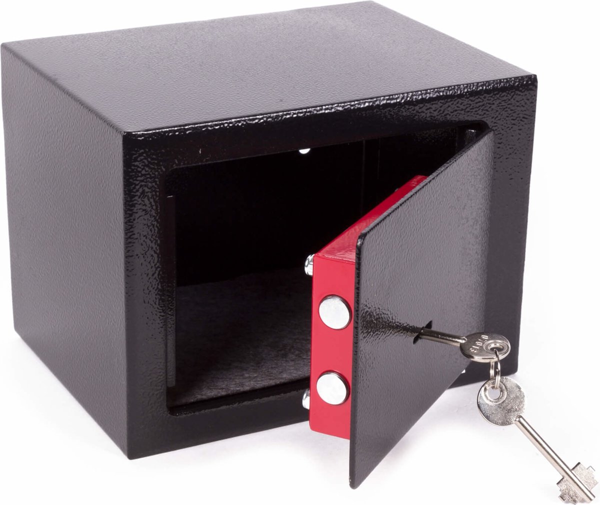 Stahlex Compacte kluis - staal - dubbele vergrendeling - 23 x 17 x 17 cm - 2 sleutels