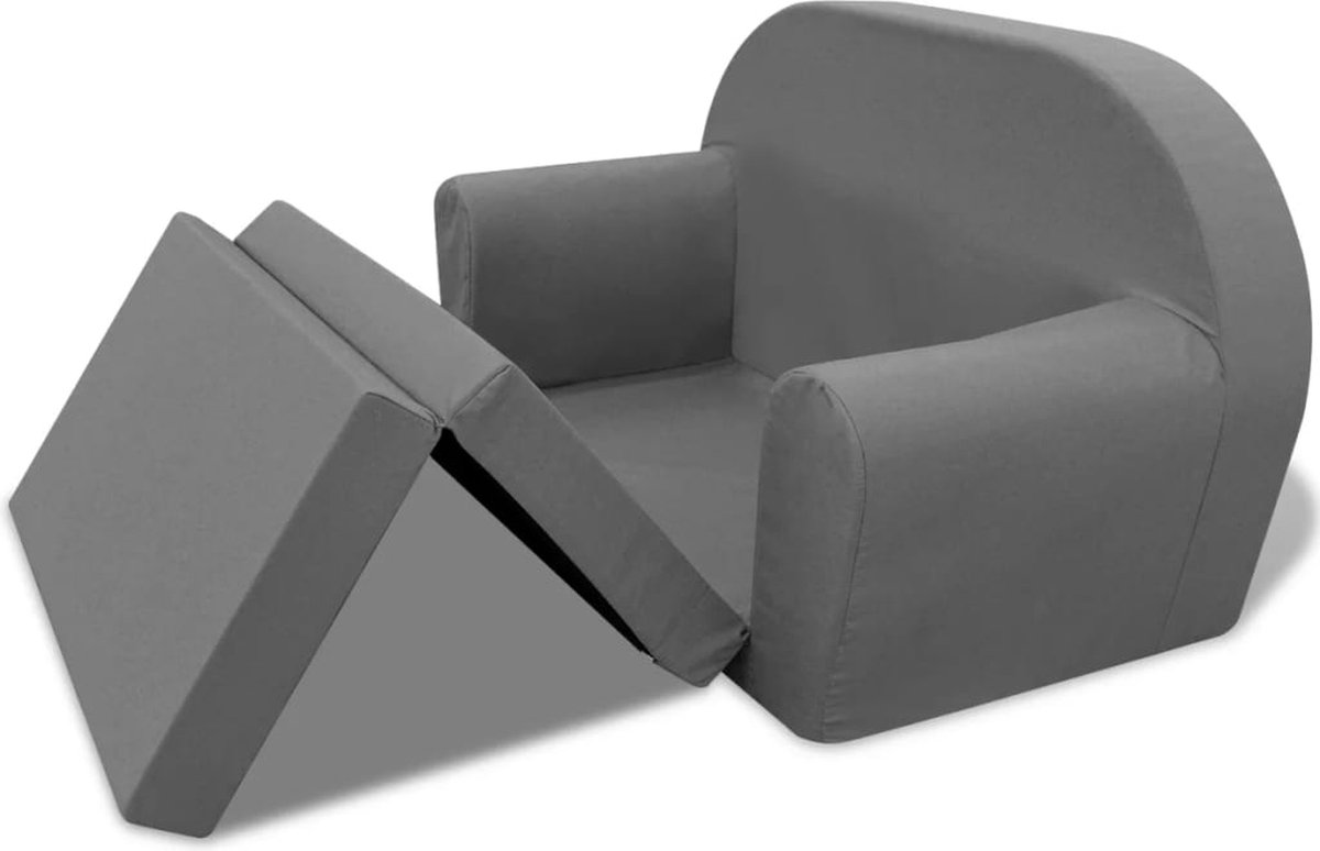 stil vloeiend holte vidaXL Loungestoel voor kinderen uitklabaar grijs | bol.com