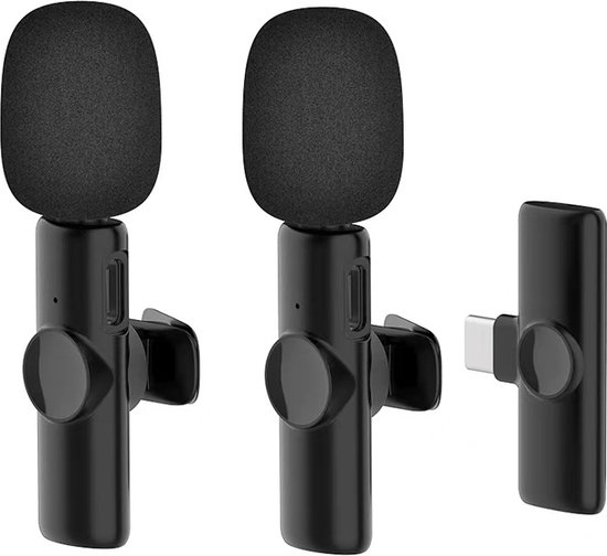Elementair Ontcijferen Verplaatsing WINNES Draadloze lavalier microfoon, plug & play reversclip-on mini  microfoon voor... | bol.com