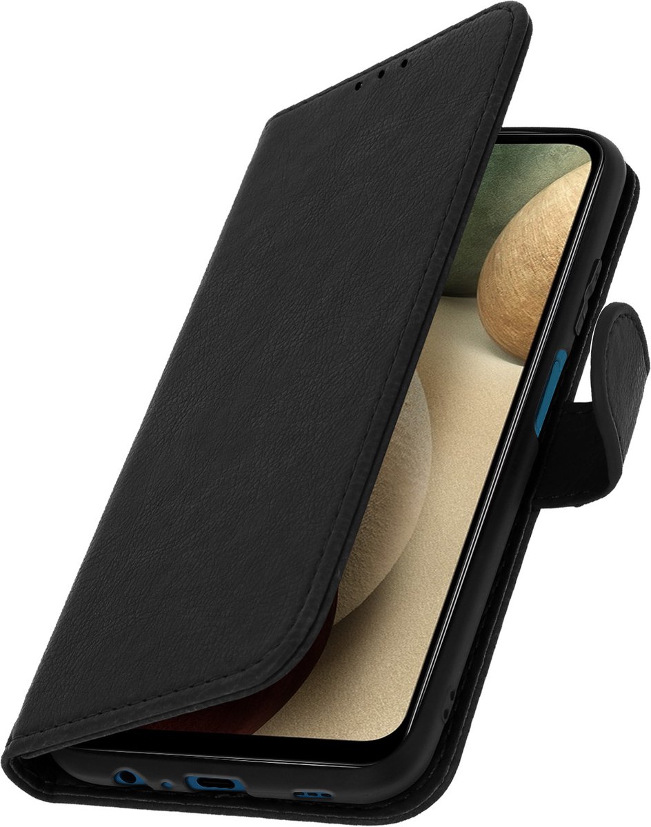 Geschikt voor Samsung Galaxy A12 Bookcover Video Support Functie zwart