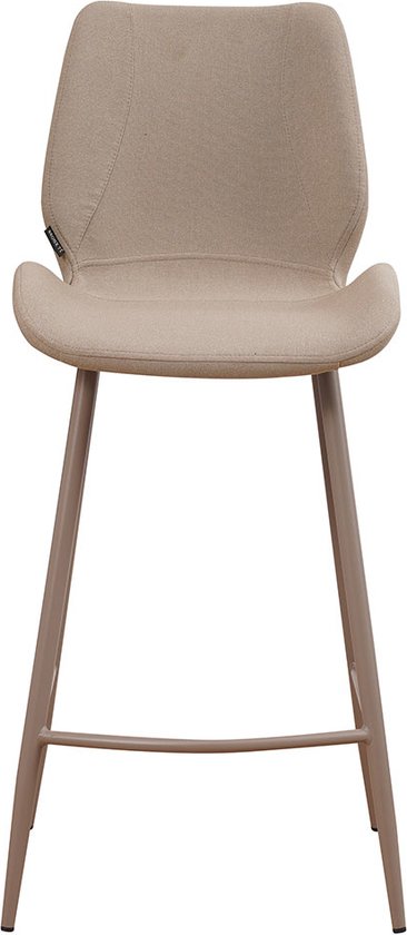 Bronx71® Tabouret de bar scandinave Jena taupe tissu recyclé 69 cm