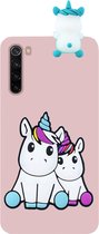 ADEL Siliconen Back Cover Softcase Hoesje Geschikt voor Xiaomi Redmi Note 8T - Eenhoorn Roze