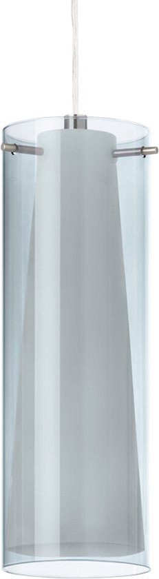 EGLO Troy 3 - Hanglamp - 3 Lichts - Nikkel-Mat - Wit Gelakt | Leen Bakker