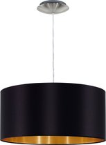 EGLO Maserlo - Hanglamp - 1 Lichts - Ø380mm. - Nikkel-Mat - Zwart, Goud |  bol.com