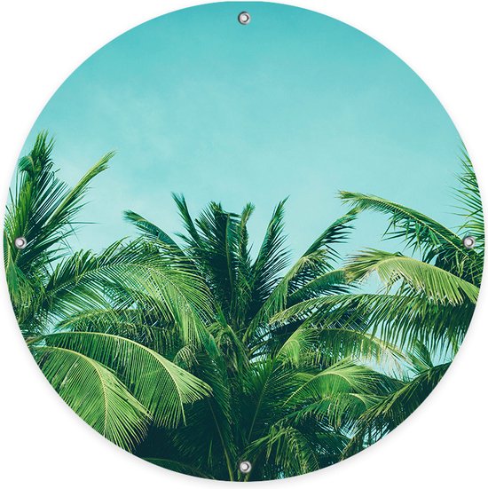 Ronde Tuinposter Palm Leaves