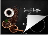 KitchenYeah® Inductie beschermer 57.6x51.6 cm - Keuken - Eerst koffie daarna dingen doen - Koffie - Inductie beschermer - Caffeine - Afdekplaat - Kookplaataccessoires - Afdekplaat voor kookplaat - Inductiebeschermer - Inductiemat - Inductieplaat mat