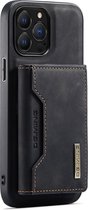DrPhone BCH1 – PU Lederen Back Cover Hoesje Met Afneembare portemonnee – 8 Kaartsleuven – All-in Bescherming – Geschikt IPhone 14 Pro Max – Zwart