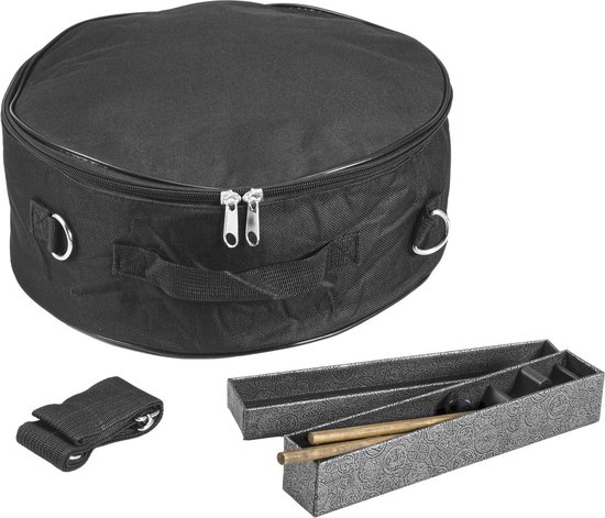 Dimavery TD-12 Handpan met stokken- 30cm - Zilver- Healing Steel Tongue Drum - Hand Klankschaal - Hang Drum van Dimavery — afbeelding 2