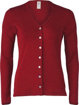 Engel Natur Dames Cardigan - Vest Zijde Merino Wol - GOTS Bordeauxrood 42/44(L)