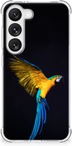 Telefoon Hoesje Geschikt voor Samsung Galaxy S23 TPU Siliconen Hoesje met transparante rand Papegaai