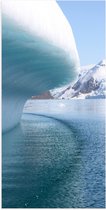 WallClassics - Poster Glossy - Icebergs au-dessus de l' Water - 50x100 cm Photo sur Papier Poster avec Finition Brillante