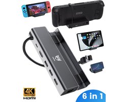 Good2know Steam Deck Dock - Multifunctioneel Docking station voor valve Steam Deck console, switch, ipad - 6 in 1 - 4k hdmi - Ethernet - PD