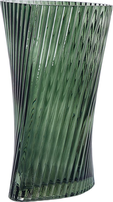 Beliani MARPISSA - Decoratieve vaas - Groen - Glas