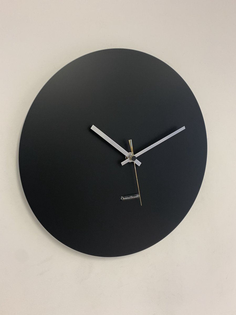 Wandklok ChantalBrandO MISTRAL BLACK -- MODERN DESIGN --