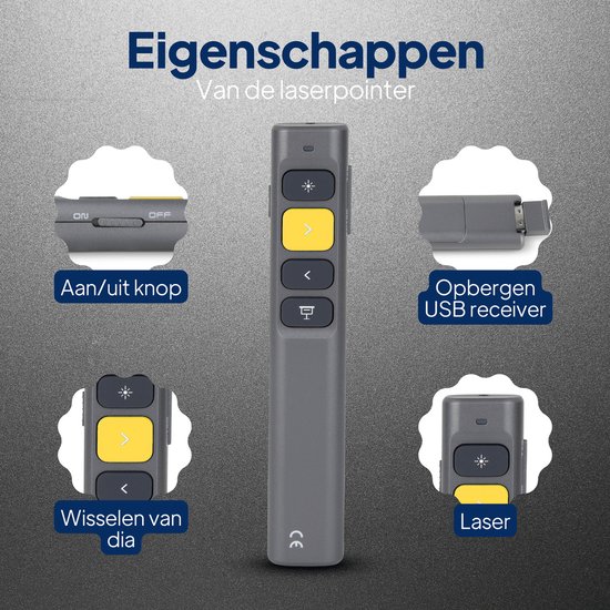 Presenter Pointer Presenters Bluetooth Met Laser USB Oplaadbaar