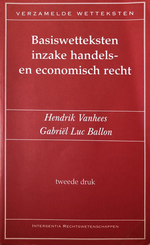 Basiswetteksten inzake handels- en economisch recht - cover